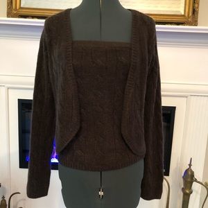 Brown Tube Top w/Sweater - Size M